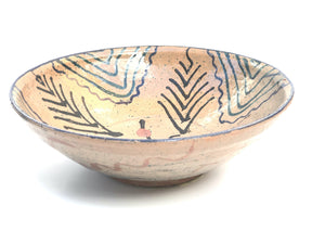 Hand Made Clay Bowl - Beige & Green - Afghan Gifts Shop