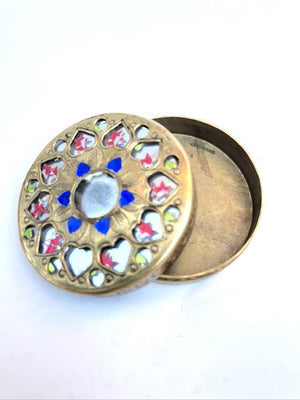 Hand Made Mirrored Spice Tin (for Herbs, Spices, Snuff) - Afghan Gifts Shop