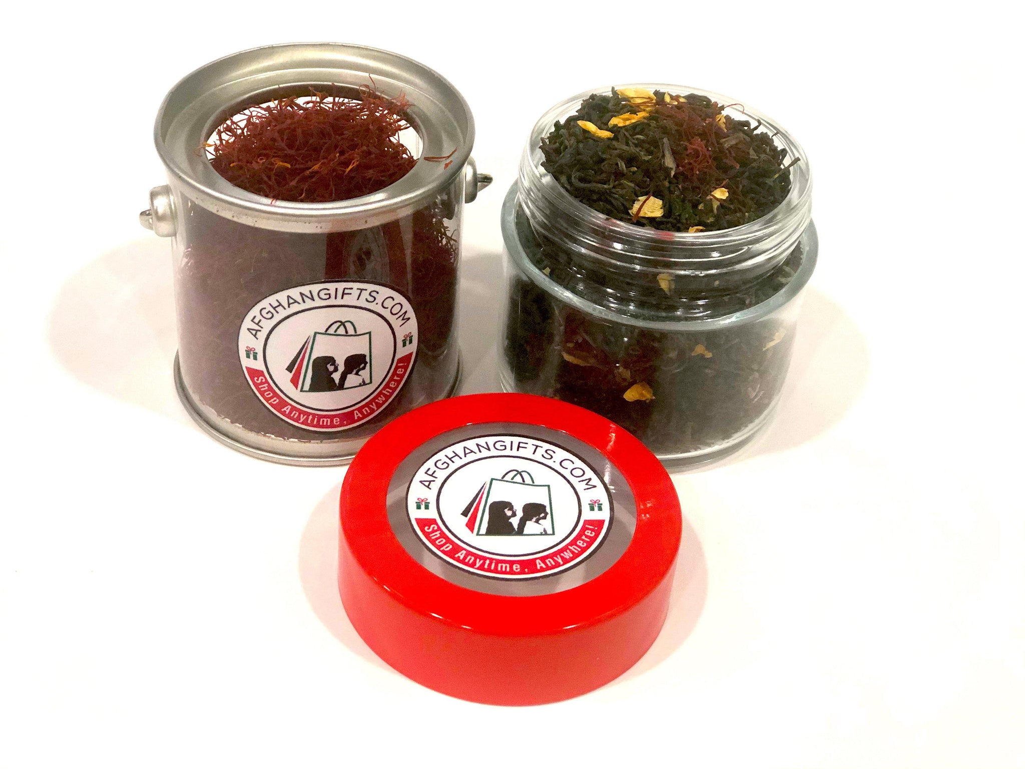 Jasmine Green Tea infused with Afghan Saffron- 29 g - Afghan Gifts Shop